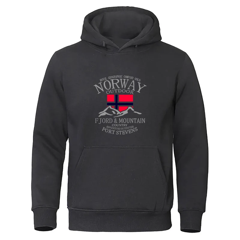 Winter Clothing Norway - Norway Fjord Mountain Hoodies For Men