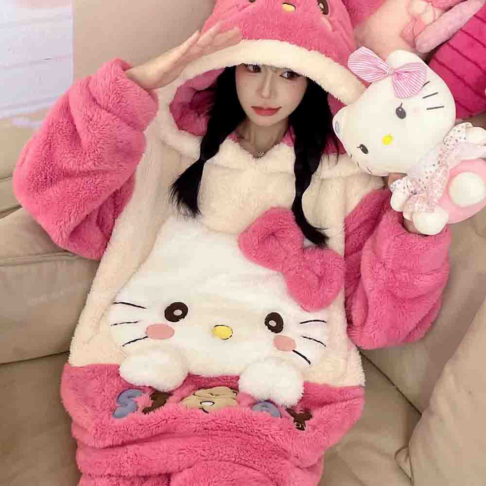 Warm Winter Clothing - Hello Kitties Kuromi Women's Cartoon Long