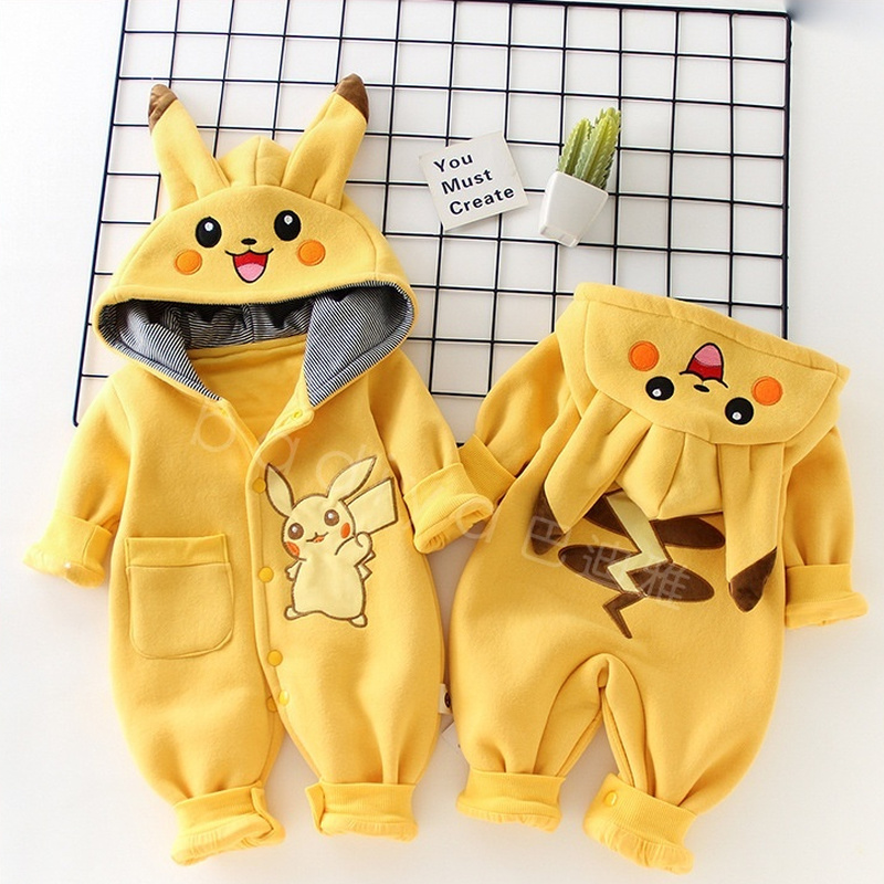Winter Clothing 1 Year Old - Cartoon Pocket Monsters Baby Pyjamsa Newborn