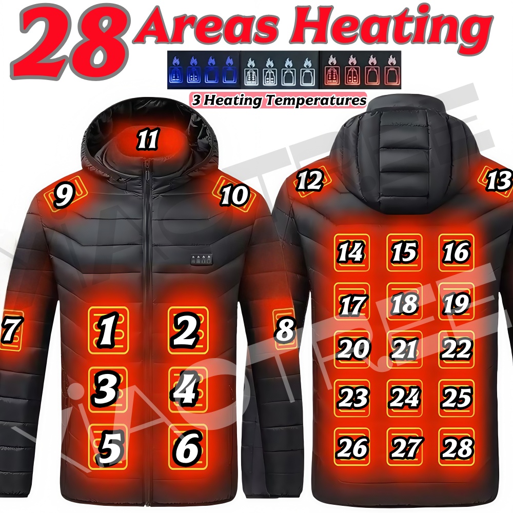 Warm Winter Clothing - 28 Areas Men Women's Heating Jacket