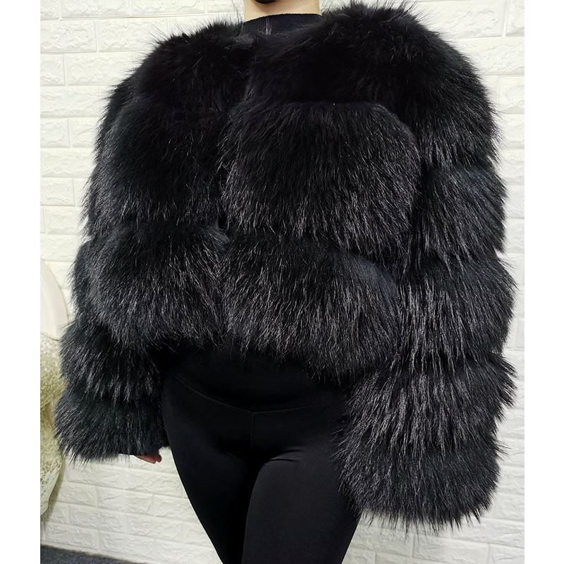 Plus Size Tops Brown Fur Maoma - Warm Winter Clothing recension och pris