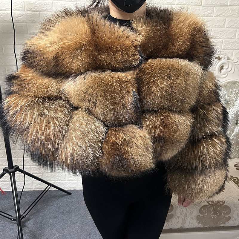 Plus Size Tops Brown Fur Maoma - Warm Winter Clothing recension och pris