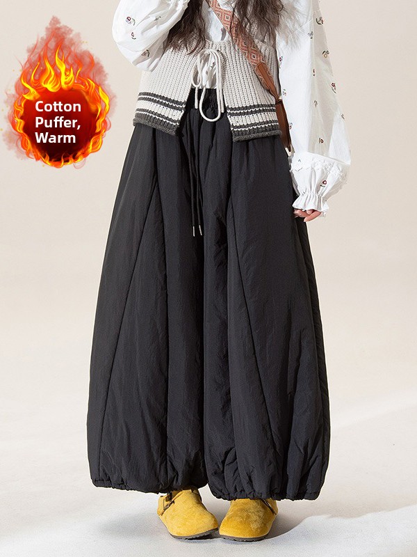 Winter Thickened Wide Leg Lant - Warm Winter Clothing recension och pris