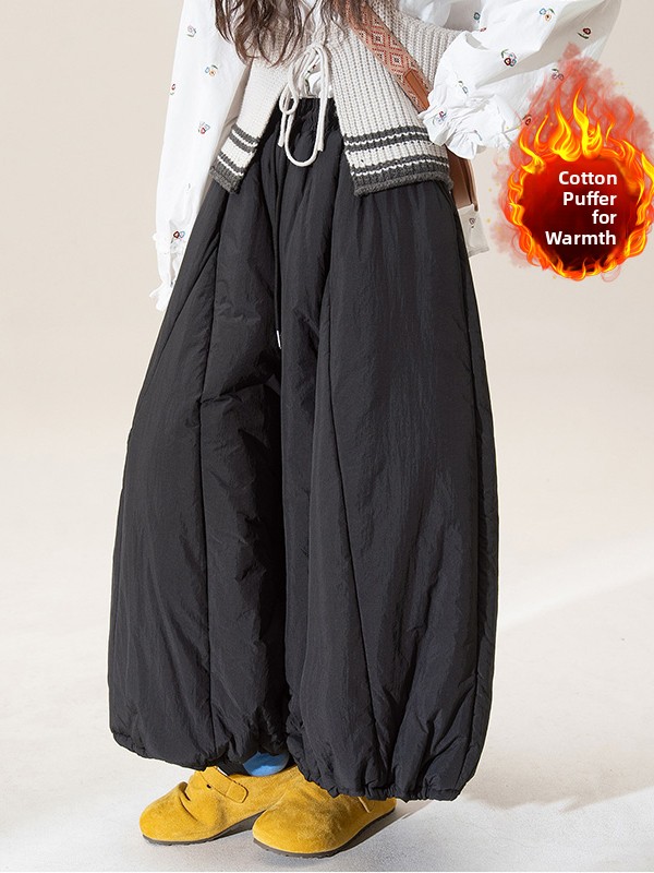 Winter Thickened Wide Leg Lant - Warm Winter Clothing recension och pris