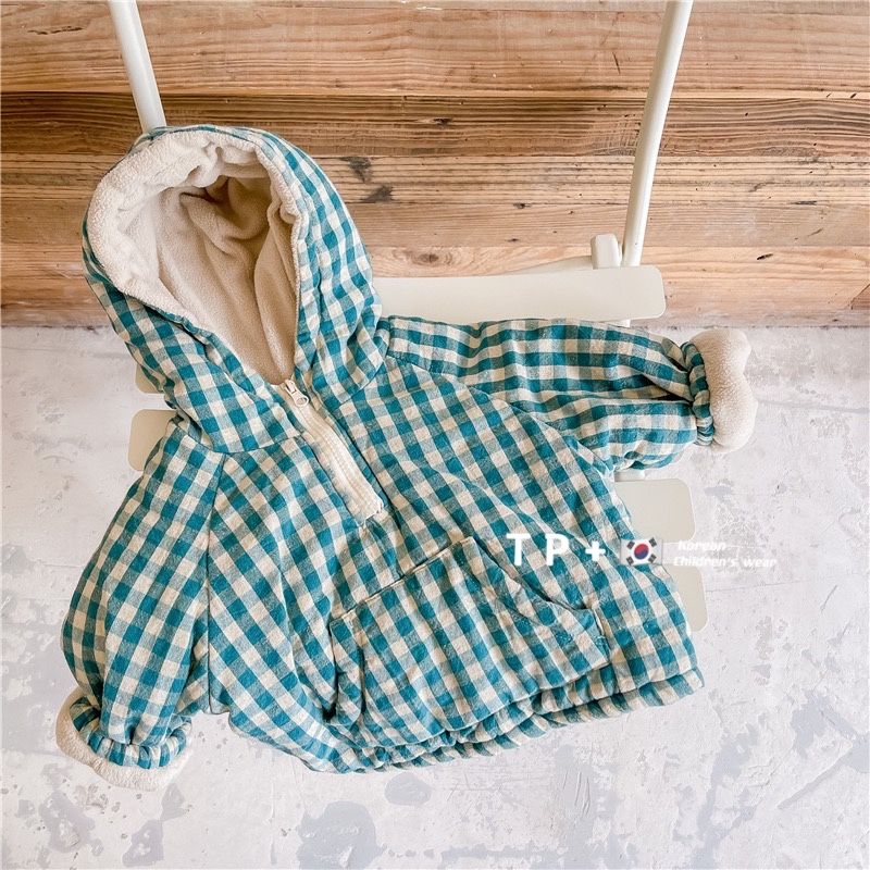 Fashion Plaid Kids Jacket 2026 - Winter Clothing 1 Year Old recension och pris