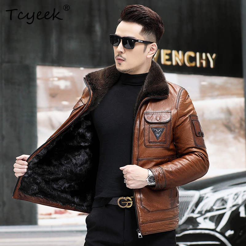 Tcyeek Top Layer Sheepskin Rea - Warm Winter Clothing recension och pris
