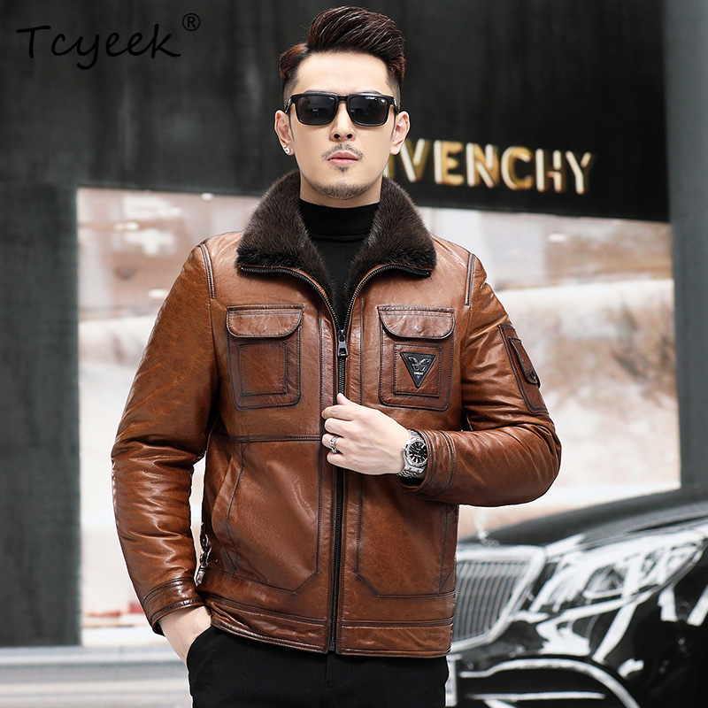 Tcyeek Top Layer Sheepskin Rea - Warm Winter Clothing recension och pris