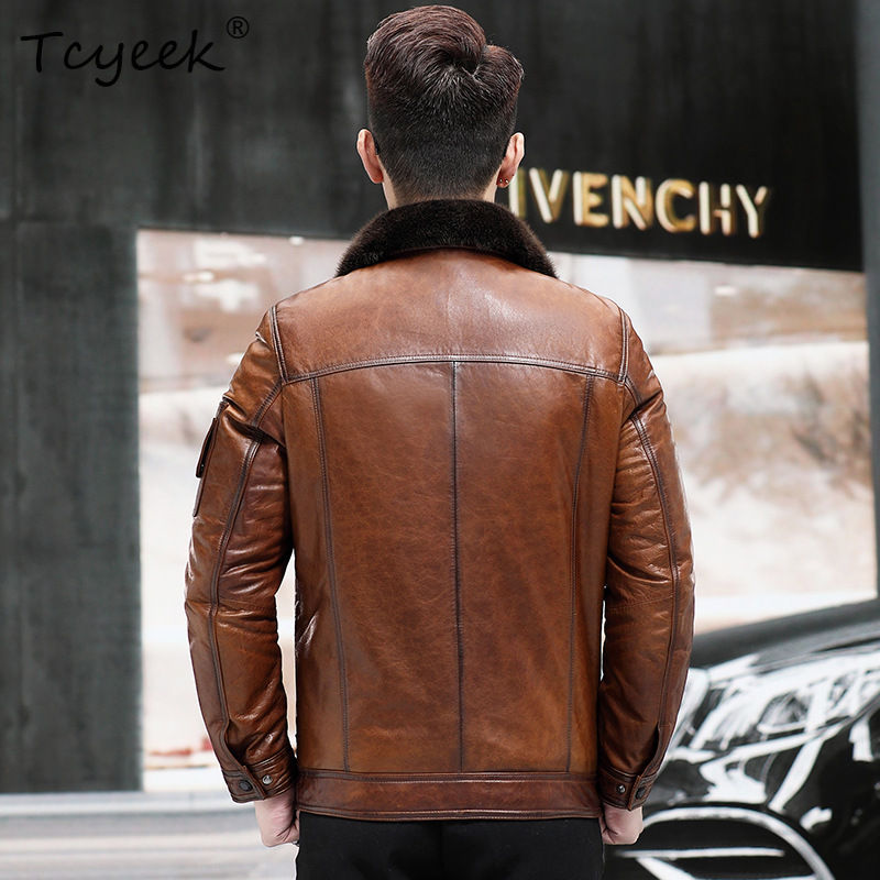Tcyeek Top Layer Sheepskin Rea - Warm Winter Clothing recension och pris
