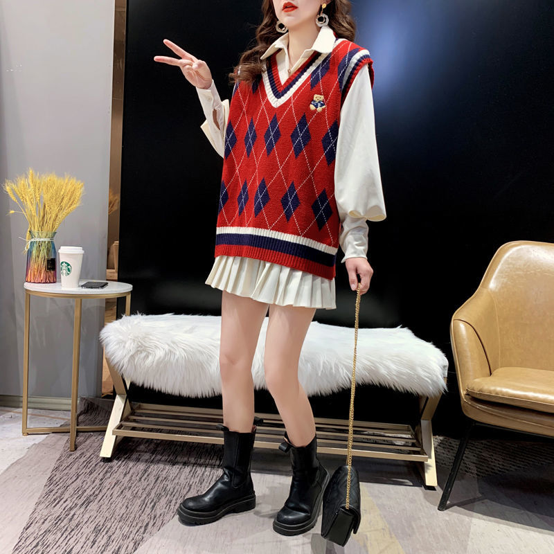 Red Knit Vests for Women Sleev - Winter Clothing Trends 2025 recension och pris