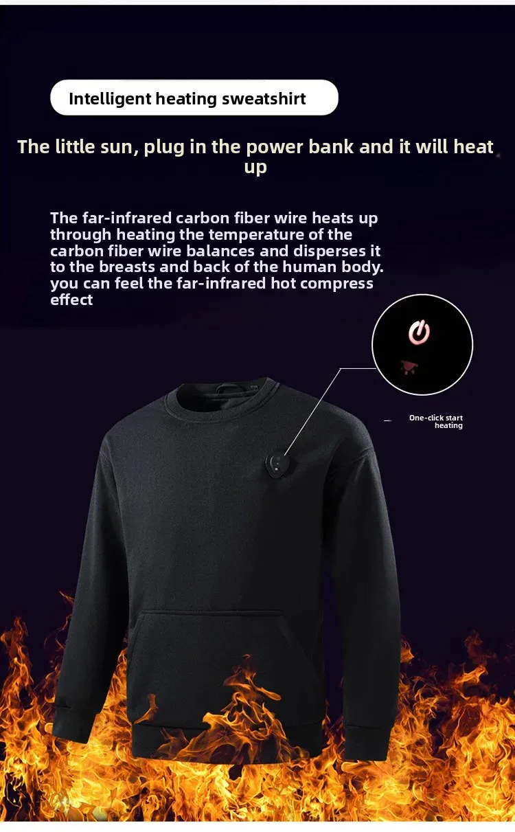 New USB Heated Hoodie, Men's F - Warm Winter Clothing recension och pris