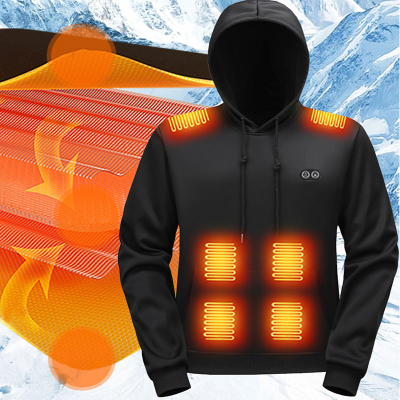 17 Zone Heating Hoodie Sweatsh - Warm Winter Clothing recension och pris